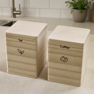 【セット販売】桐コーヒー&ティーキャニスター100gサイズ