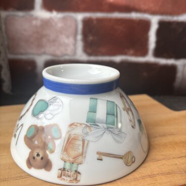 ブルーオシャレアイテム　茶碗　飯碗