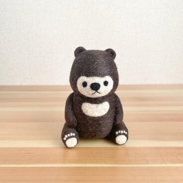 マレーグマのマスコット＊羊毛フェルトのおすわりベア【受注生産】