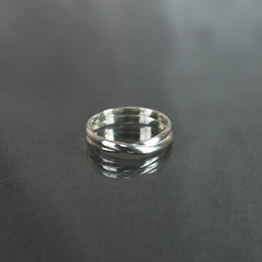 silver950 甲丸クロスリング タイプA