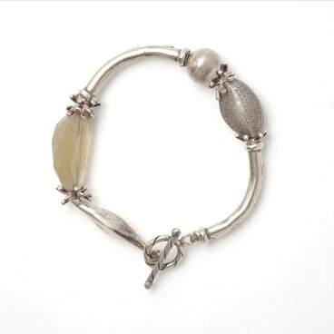 -Lemon quartz & Karensilver- Bracelet