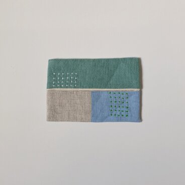 ティッシュカバー　green&blue