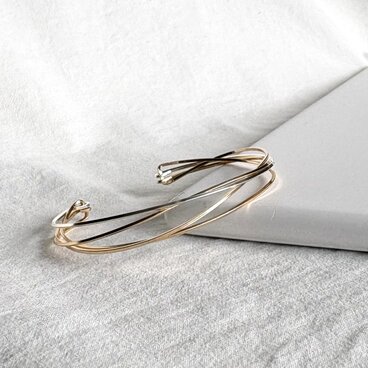 14kgf×silver925 diagonal bangle バングル　4連