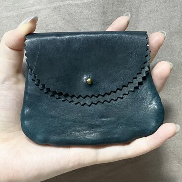 レザースマートウォレット緑