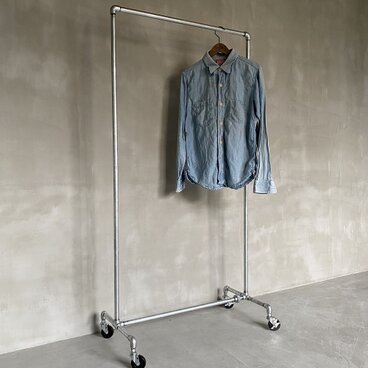 数量限定　SG-AC　ハンガーラック　パイプ　スチール　ガス管　組立式　組み立て式　インダストリアル　キャスター