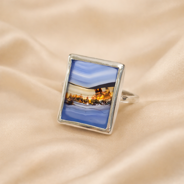 【FREEDOM】　SV925　アゲート　リング