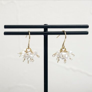 【イヤリング交換可能　ピアス】　アコヤ真珠　ケシパール