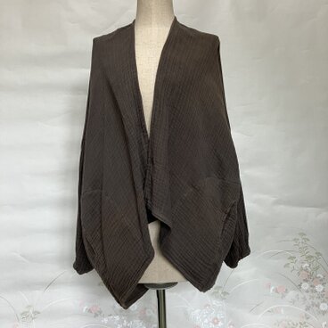 草木染め羽織ブラウス   （ぬるで染め　ナナカマド科）のコピー