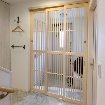 【3枚引き戸】ネコちゃん用 脱走防止用ドア