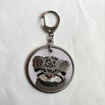 刺繍キーホルダー■マヌルネコ■