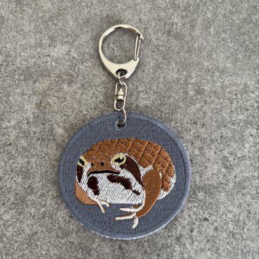 刺繍キーホルダー■アメフクラガエル■蛙