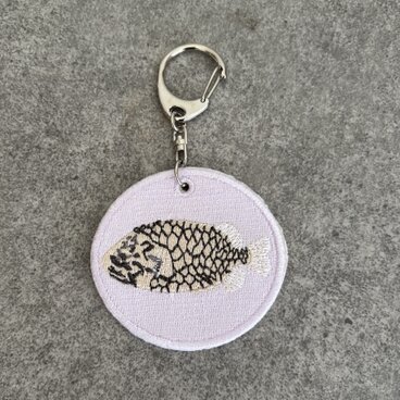 刺繍キーホルダー■マツカサウオ■水族館