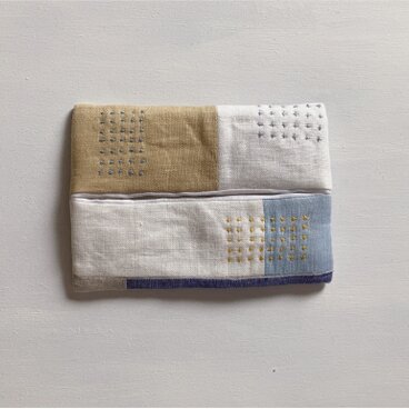 ポケットティッシュカバー　yellow&blue