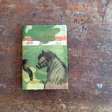 絵本なブックカバー『置戸の旧校庭』