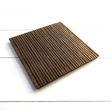 木彫プレート 栗(クリ) 栗渋染め