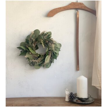 秋の実り　ハーブと穂のリース