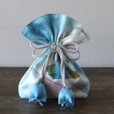 着物　絹　巾着　幸せを呼ぶFUGURO　プレミアム　