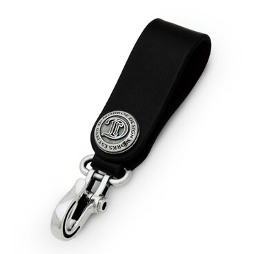 レザーキホルダー/シルバー925/牛革/黒/メンズアクセサリー/男性へのプレゼント/wac02