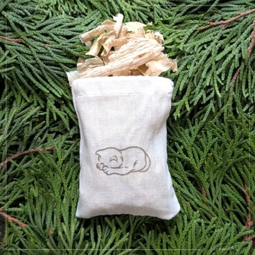 青森ひばサシェ〈猫〉ごめん寝 お昼寝 おやすみ ネコ