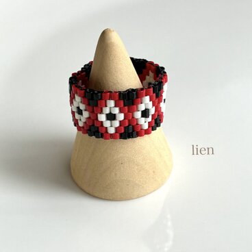 ビーズステッチ リング