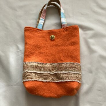 リメイクニットのミニトート