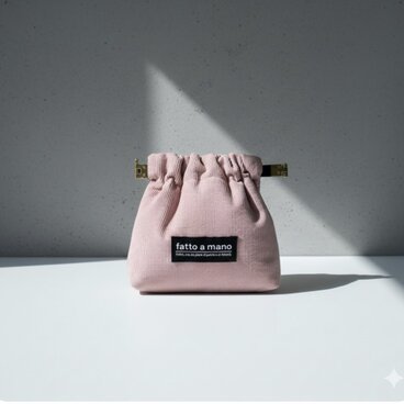 【ふわふわバネ口ポーチ】リップ・イヤホン・アクセサリー収納／小物入れにも／プレゼントにもおすすめ