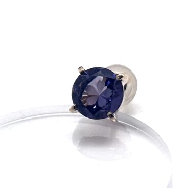 K10 さくらインカット アメジストピアス/和柄/和風/セカンドピアス つけっぱなし/片耳用