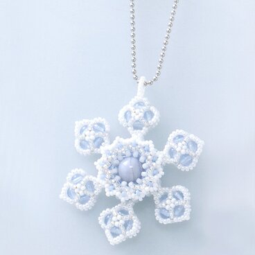 スノーフレークバッグチャーム・ペールブルー・382-2