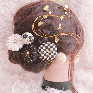 和玉☆梅の花☆5点セット☆お祭り髪飾り☆七五三髪飾り☆夏祭り☆成人式髪飾り☆結婚式☆浴衣ヘア☆七五三☆祇園祭☆よさこい髪飾り