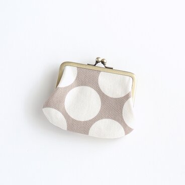 11号帆布のシンプルながま口　ドット