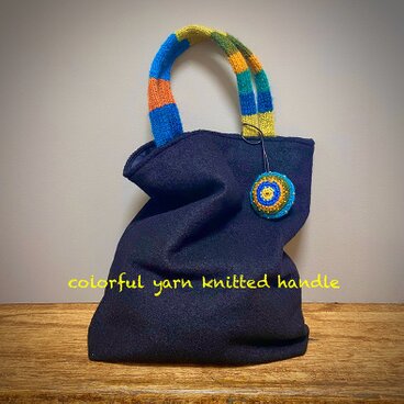 ※送料無料/持ち手がカラフルなトートかばん