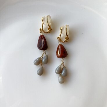 オーストラリアンオパールのソフトタッチイヤリング