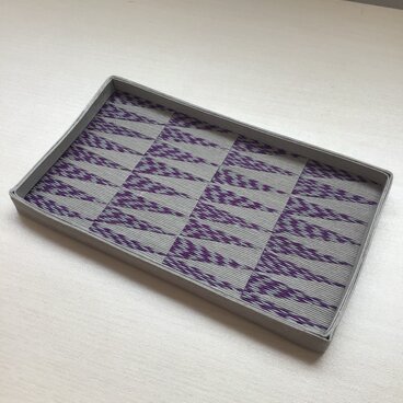 小物トレー　メガネ置き　グレー×紫