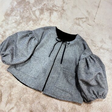 ツィードリバーシブルショートコート