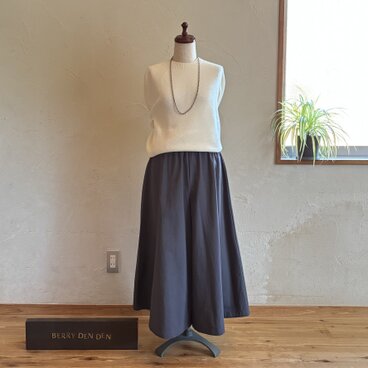 コットンナイロン　「チャコールグレー」85cm丈