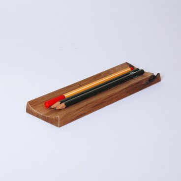 木製ペントレイ　チーク材2　ペントレー　文具トレイ