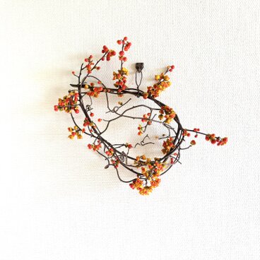 晩秋のリース  ~ツルウメモドキの枝