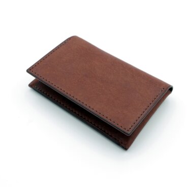 【受注生産】名刺入れ イタリアンレザー／チョコ　-ORIGIN series-