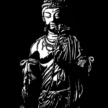 聖観音菩薩切り絵　A3サイズ