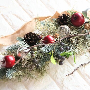 クリスマス　スワッグ　造花