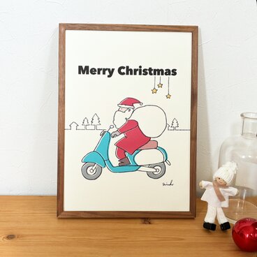 【クリスマスポスター】【クリスマス】サンタクロースのクリスマスポスター