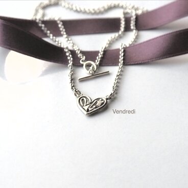 小さなアートのネックレス（heart）