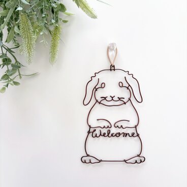ほっこりホーランドロップのWelcomeシルエットオーナメント