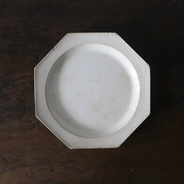 CREIL 刻印 クレイユ オクトゴナル 平皿 フランス アンティーク 0502432