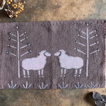 柿渋染めティーマット　羊