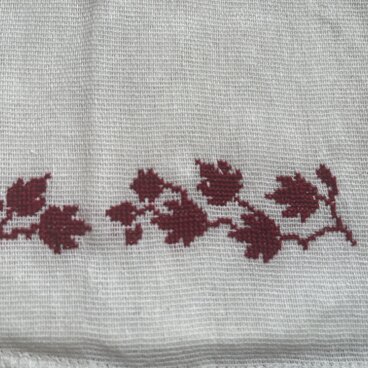 クロスステッチX無印良品ふきん(リーフNO.1)