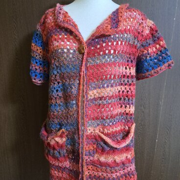 鍵あみベスト(グラデーション)