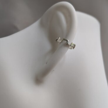 矩形波 “square wave”【波形イヤーカフ】silver925