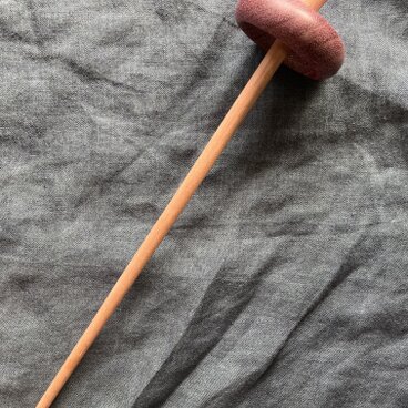 紡ぎ独楽・茸(パープルハート＆レッドオーク)