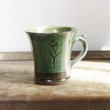 いっちんマグカップ（織部）